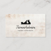 Professionele Bouw en Timmerman Houten Vliegtuig Visitekaartje (Voorkant)