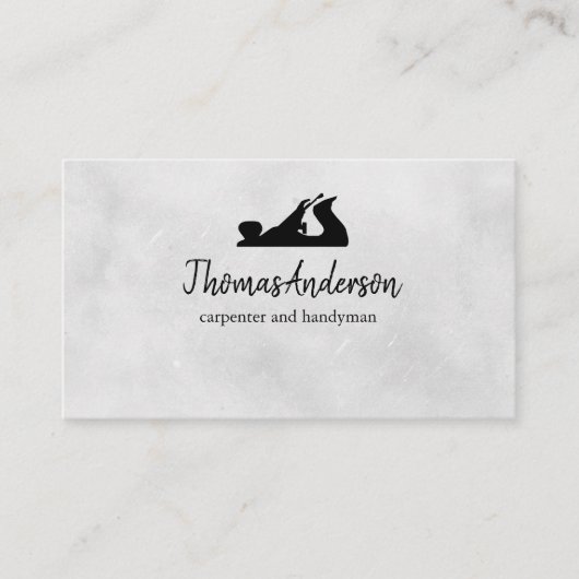 Professionele Bouw en Timmerman Houten Vliegtuig Visitekaartje (Voorkant)