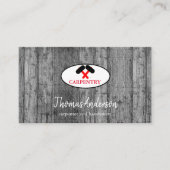 Professionele Bouw en Timmerman Houten Vliegtuig Visitekaartje (Voorkant)
