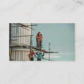 Professionele bouw graafmachine plantoperator visitekaartje (Achterkant)