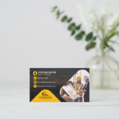 Professionele bouwaannemer Bouwer Foto Visitekaartje (Staand voorkant)