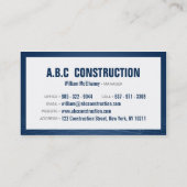Professionele bouwbedrijf huis blauwdruk visitekaartje (Achterkant)