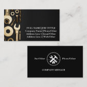 Professionele Bouwer Engineering Timmergereedschap Visitekaartje (Voorkant / Achterkant)