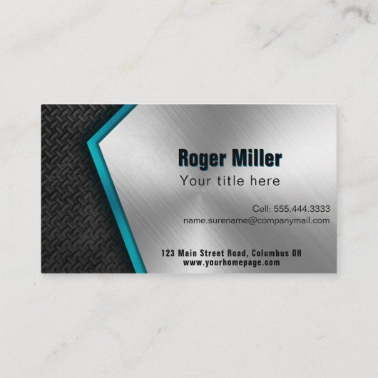 Professionele bouwer Metaal Visitekaartje (Achterkant)