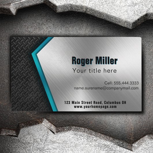 Professionele bouwer Metaal Visitekaartje