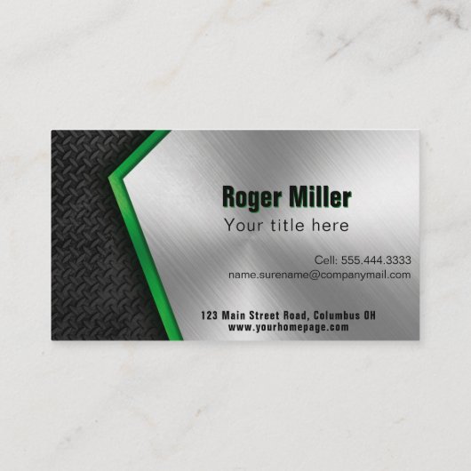 Professionele bouwer Metaal Visitekaartje (Achterkant)