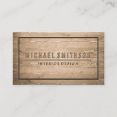 Professionele Bouwer Timmerman Hout Visitekaartje (Voorkant)