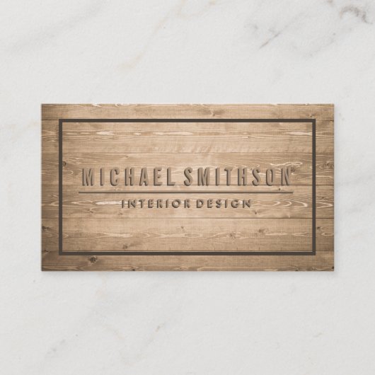 Professionele Bouwer Timmerman Hout Visitekaartje (Voorkant)