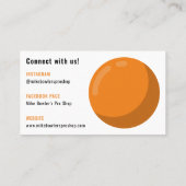 Professionele Bowling Pro-winkel | Oranje Ball Visitekaartje (Achterkant)