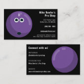 Professionele Bowling Pro-winkel | Zwart Visitekaartje (Voorkant / Achterkant)