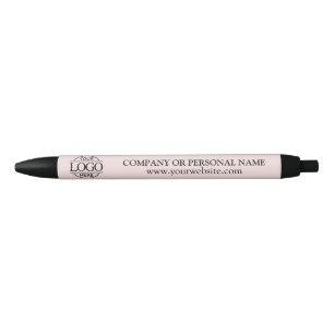 Professionele Branding Corporate Blush Pink Logo Blauwe Inkt Pen