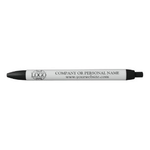 Professionele Branding Corporate Lichtgrijze Logo Blauwe Inkt Pen