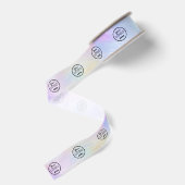 Professionele Branding Iridescent Opal Stijlvolle  Grosgrain Lint (Achterkant)