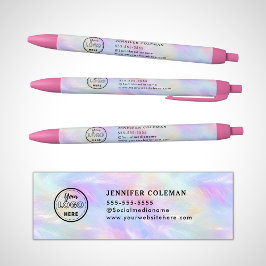 Professionele Branding Iridescent Opal Stijlvolle  Zwarte Inkt Pen