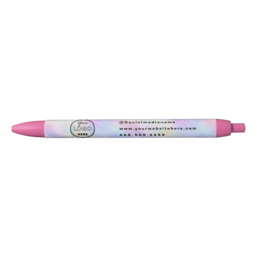 Professionele Branding Iridescent Opal Stijlvolle  Zwarte Inkt Pen (Voorkant)