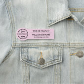 Professionele Branding logo Pink Medewerker Person Naamplaatje (In situ)