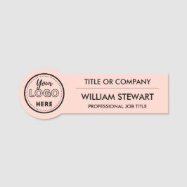 Professionele Branding logo Pink Medewerker Person Naamplaatje
