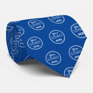 Professionele Branding Minimale Blauwe Promo Logo Stropdas