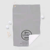 Professionele Branding Minimalistisch Grijs Promo  Golfhanddoek (Insitu)
