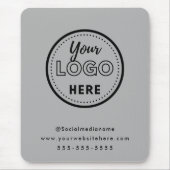 Professionele Branding Minimalistisch Grijs Promo  Muismat (Voorkant)