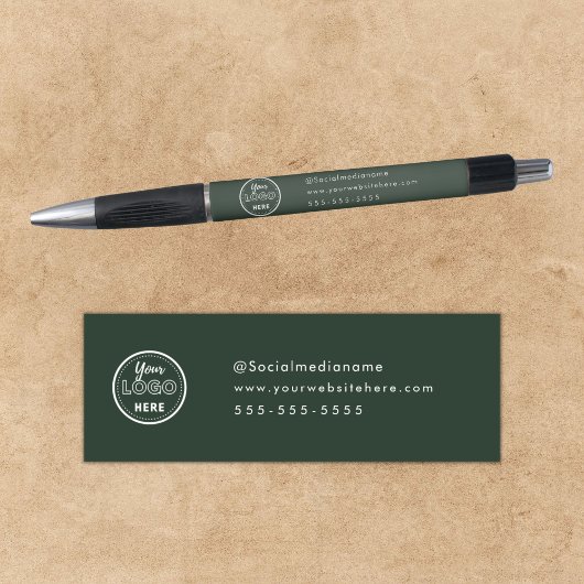 Professionele branding minimalistisch logo bosgroe pen
