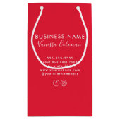 Professionele Branding Minimalistisch Script Rood Klein Cadeauzakje (Achterkant)