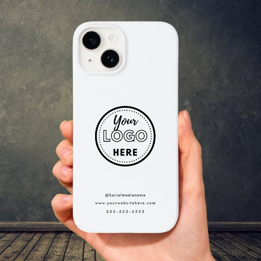 Professionele Branding Minimalistisch Wit Promo Lo Case-Mate iPhone Case