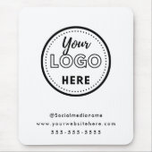 Professionele Branding Minimalistisch Wit Promo Lo Muismat (Voorkant)