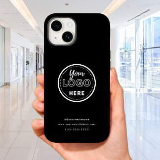 Professionele Branding Minimalistisch Zwart Promo Case-Mate iPhone 14 Hoesje