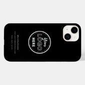 Professionele Branding Minimalistisch Zwart Promo Case-Mate iPhone Case (Achterkant (horizontaal))
