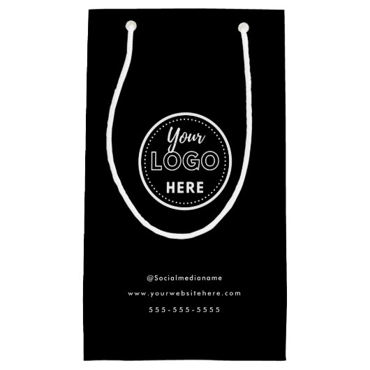 Professionele Branding Minimalistisch Zwart Promo Klein Cadeauzakje (Voorkant)