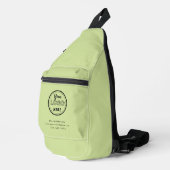 Professionele branding minimalistische Logo limoen Sling Bag (Rechterhoek)