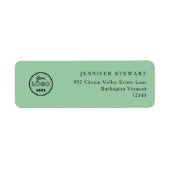 Professionele Branding Minimalistische Logo Mint G Etiket (Voorkant)