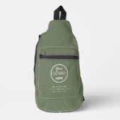 Professionele Branding Minimalistische Logo Sage G Sling Bag (Voorkant)