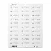 Professionele Branding Minimalistische Logo White Etiket (Full Sheet)