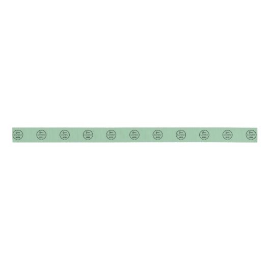 Professionele Branding Minimalistische Mint Groene Grosgrain Lint (Voorkant)