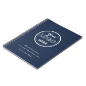 Professionele branding minimalistische Navy Blue l Notitieboek (Linkerzijde)
