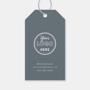 Professionele Branding Minimalistische Navy Promo  Cadeaulabel