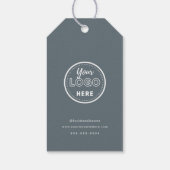 Professionele Branding Minimalistische Navy Promo  Cadeaulabel (Achterkant)