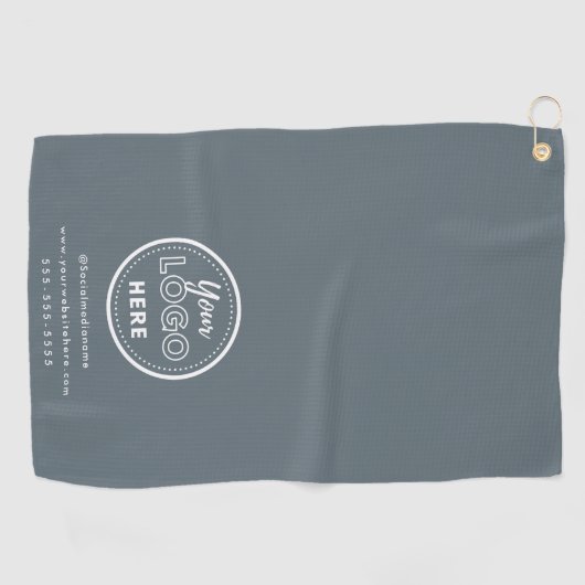 Professionele Branding Minimalistische Navy Promo  Golfhanddoek (Horizontaal)