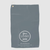 Professionele Branding Minimalistische Navy Promo  Golfhanddoek (Voorkant)