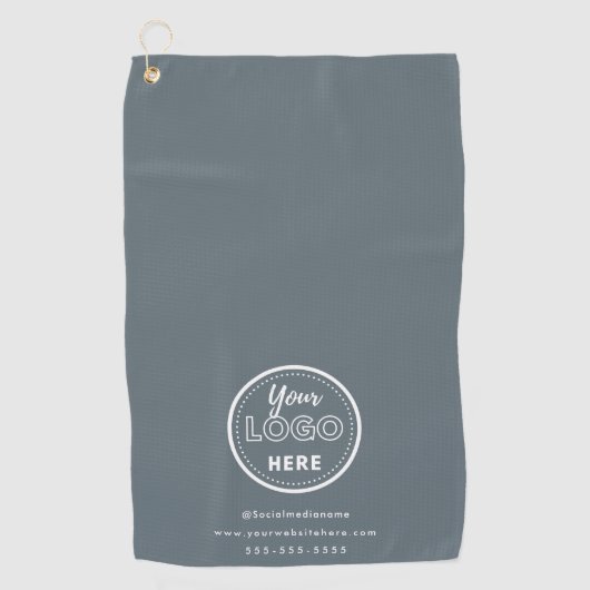 Professionele Branding Minimalistische Navy Promo  Golfhanddoek (Voorkant)
