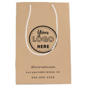 Professionele branding minimalistische rustieke pr medium cadeauzakje (Voorkant)