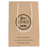 Professionele branding minimalistische rustieke pr medium cadeauzakje (Achterkant)