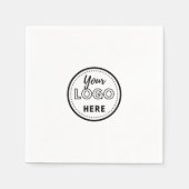 Professionele branding minimalistische witte promo servet (Voorkant)