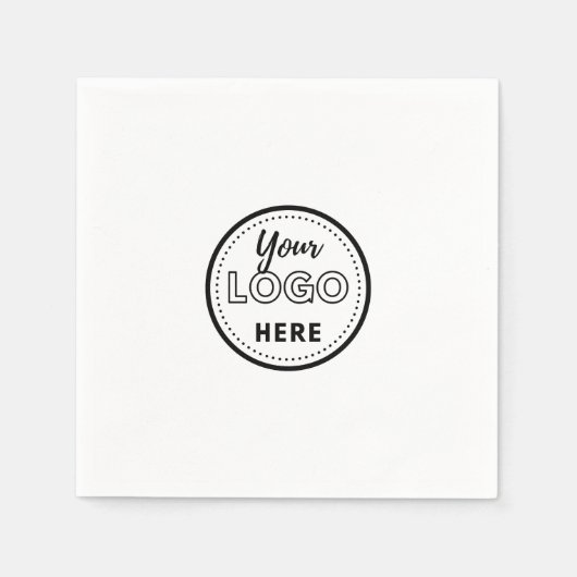 Professionele branding minimalistische witte promo servet (Voorkant)