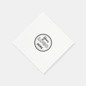 Professionele branding minimalistische witte promo servet (Hoek)