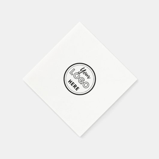 Professionele branding minimalistische witte promo servet (Hoek)