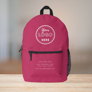Professionele Branding Modern Hot Pink Promo Logo Bedrukte Rugzak