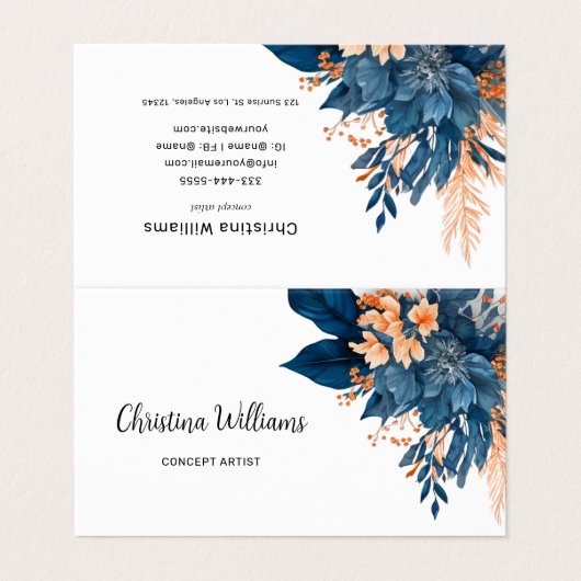 Professionele Branding Moderne Elegante Marketing Visitekaartje (Buitenkant ongevouwen)